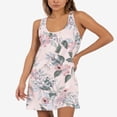 thumbnail image 1 of Linea Donatella Vivienne Floral-Print Lace-Back Cutout Nightgown, Pink, Small, 1 of 1