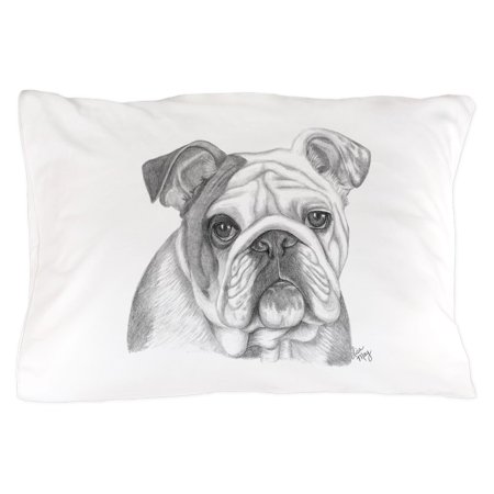Bulldog Toss Pillow - CafePress - English Bulldog - Standard Size Pillow Case, 20