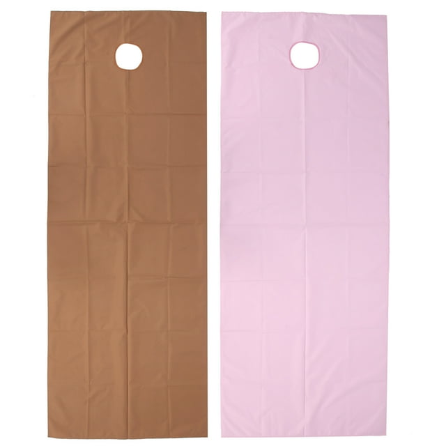 Sábana de salón de belleza, impermeable, a prueba de aceite, para masajes, con orificio para respirar (rosa y café oscuro)