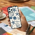 thumbnail image 2 of Blue Starfish Shell for iPhone 16 Pro Case, Cute Aesthetic Ocean Jigsaw Puzzle Shock-Absorbent Protective,Black, 2 of 6