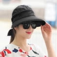 thumbnail image 4 of Sun Hats for Women UV Protection Wide Brim 2 in 1 Zip-Off Visor Summer Beach Hat Womens Packable Golf Hat, 4 of 7