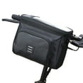 thumbnail image 2 of Janrevotw Waterproof Bicycle Front Handlebar Bag Polyester Zip Insulated 5l Large Capacity Multifunctional Bag Bicycle Cover Map Light Mobile Phone Holder (Black), 2 of 10