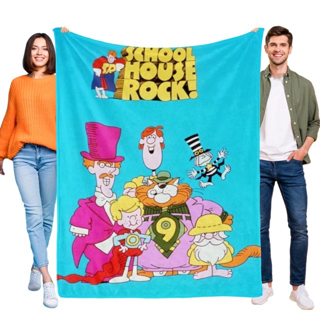 Schoolhouse Rock anti-pilling, suave, ligera, esponjosa y acogedora de lujo para hogar y cocina – Perfecta para niños y adultos,120X180cm