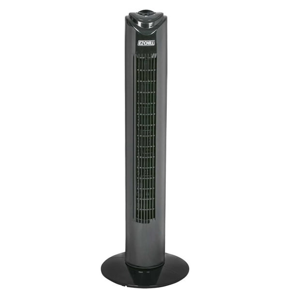 EZ-CHILL Ventilador de torre portátil oscilante de 32 pulgadas y 3 velocidades, oscilación de 90 grados, asa de transporte incorporada portátil, funcionamiento silencioso, MTTF-32