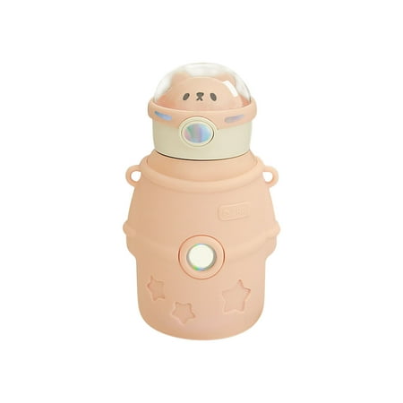 

Wovilon Astronaut Durable 316 Stainless Steel Water Bottle With Easy Open Button Cap And Built-In Handle Leak-Proof Design Perfect For Outdoor Activities (17 Oz)