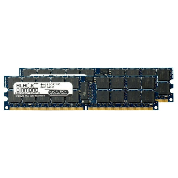 16GB 2X8GB Memory RAM for HP 9000 Series Servers Rp8440 FAST Base System 240pin PC2-4200 533MHz DDR2 RDIMM Black Diamond Memory Module Upgrade