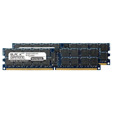 16GB 2X8GB Memory RAM for Tyan Tempest i5100W S5376WAG2NR DDR2 RDIMM 240pin PC2-4200 533MHz Black Diamond Memory Module Upgrade