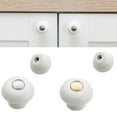 thumbnail image 3 of TOP-MAX 2PCS Cream Zinc Alloy Cabinet Handle Ceramic Cabinet Pulls Minimalist Style (Screws Included), 3 of 8