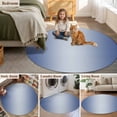 thumbnail image 5 of Ombre Round Rugs for Living Room 5ft Navy Blue Gradient Non Slip Circle Rug Washable Low-Profile Indoor Carpet for Bedroom, Dining Room, Bathroom, 5 of 9