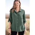 thumbnail image 4 of Woman Within Plus Size Utility Button Down Shirt, 4 of 5