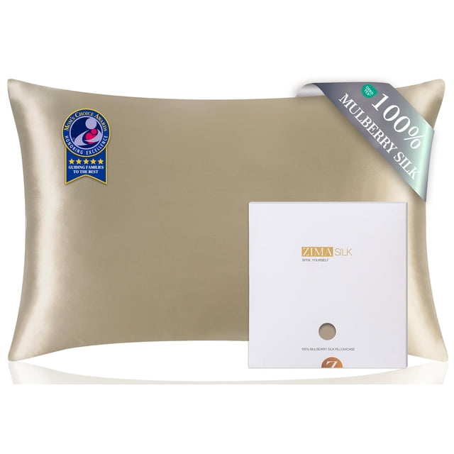 Funda de almohada ZIMASILK 100% pura seda de morera para cabello y piel