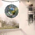 thumbnail image 6 of Metal Hanging Wind Spinners with Sound Wave Design - Reflective Sphere & Nature-Inspired Patterns for Yard & Garden Decor, 6 of 6
