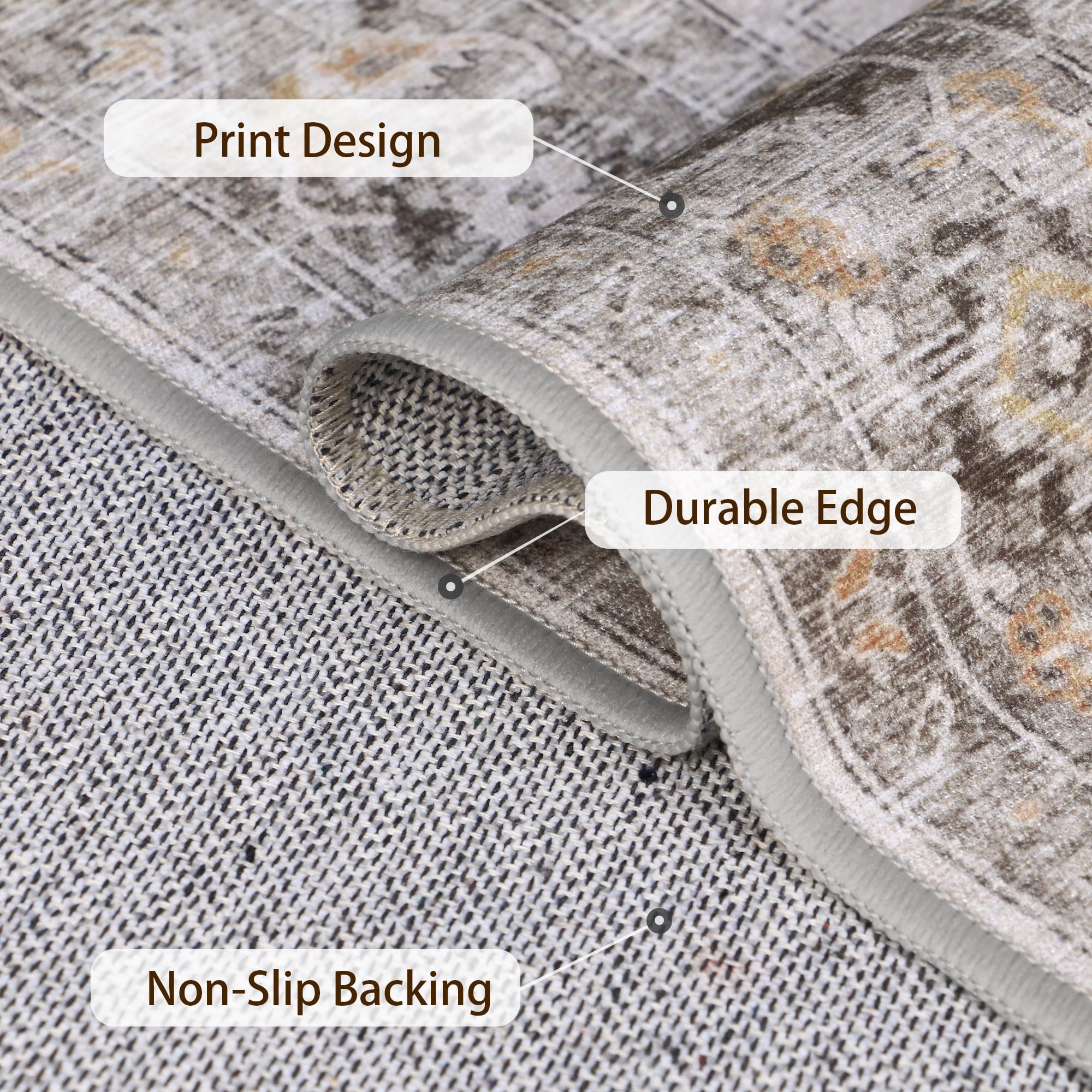 KUETH 36"X 48" Protective Flooring Office Chair Mat for Hardwood Floor and Tile Floor, Heavy Duty Desk Chair Mat for Carpets, Anti Slip Office Floor Mats for Rolling Chairs, Low Pile Under Desk Rug