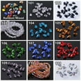 thumbnail image 6 of U8MO 100pcs 5x3mm Small Teardrop Faceted Crystal Glass Losse Beads Bulk Wholesale Lot-307# Opaque Blue, 6 of 9