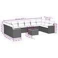 thumbnail image 2 of vidaXL 11 Piece Garden Sofa Set with Cushions Grey Poly Rattan, 2 of 5