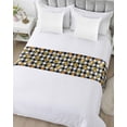thumbnail image 5 of Xipuska Pumpkin Bed Runners for Cal King Size Bed, Decorative Bed Throws for Foot of Bed, Sunflower Buffalo Plaid Black White Check Bed Runner Sofa Throw Bedding Scarf Protector Slipcover for Bedroom, 5 of 6