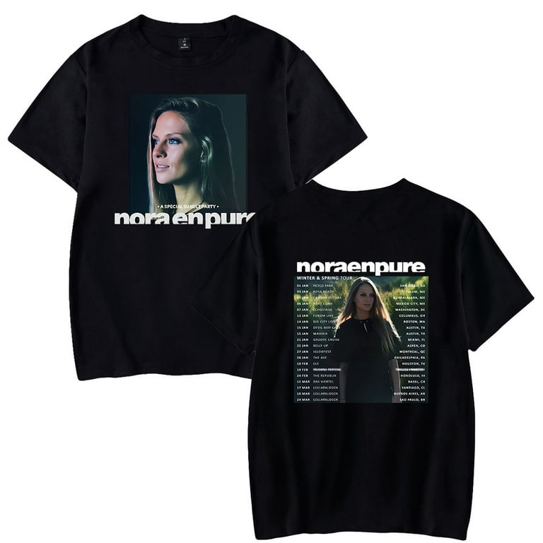 Nora En Pure Tour 2024 Merch T-Shirt Casual Short Sleeved T Shirt