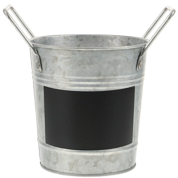 Shisuyan Metal Flowerpot Bucket Galvanized Iron 1Set 5.7X5.3X3.9in