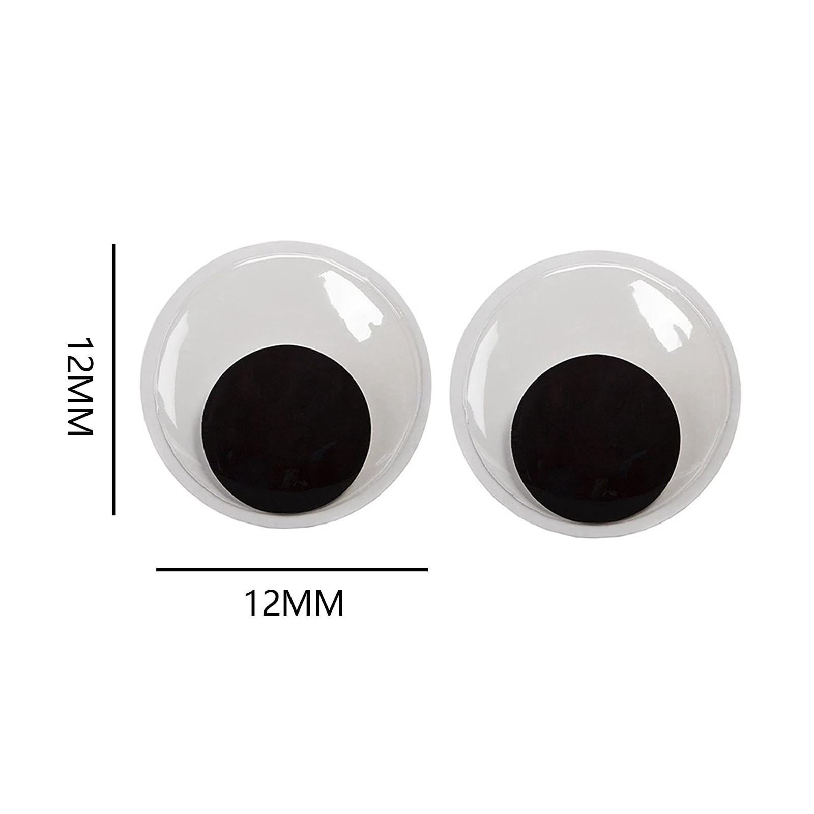LeeQinersw Self-Adhesive Googly Eyes Wiggle Eyes Plastic for DIY Crafts Stuffed Animals 4000pcs 12mm