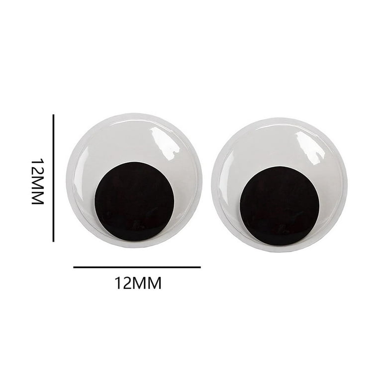 1000 Pcs Craft Eyes Self Adhesive Craft Stickers Wiggle Googly Eyes Comes  in Black and White and VariousSizes Google Eyes for Crafts DIY Crafts  Decoration (6/8/10/12mm) : : Toys & Games