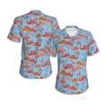 thumbnail image 3 of Goofa Flamingo Pattern Women's Slim-Fit Short-Sleeve V-Neck T-Shirt,Classic-Fit Short-Sleeve V-Neck T-Shirt-XX-Large, 3 of 5