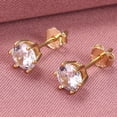 thumbnail image 3 of Pendientes de plata S925 con seis garras, pendientes de diamantes de moda para hombres y mujeres, pendientes clásicos de circonita con corona, 3 of 5