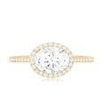 thumbnail image 4 of Rosec Jewels Lab Created Diamond Ring for Women - EF-VS Grade East West Engagement Ring, 18K Yellow Gold, US 6.50, 4 of 8