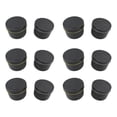 thumbnail image 1 of Bewildely 12x latas redondas vacías solución de almacenamiento compacta y práctica tarros de almacenamiento de conservas vacíos Mini lata de Almacenamiento y organización del hogar negro, 1 of 6