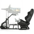 thumbnail image 1 of VEVOR Simulator Cockpit with Real Racing Seat, Driving Simulator Seat Height Adjustable, Racing Wheel Stand fit for Logitech G25G27G29G920, Wheel and Pedals Not Included, Cockpit Racing Simulator Seat, 1 of 9