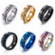 thumbnail image 2 of Pulsera de descompresión con anillo de cadena giratoria de acero de titanio digital romano personalizado de joyería, 2 of 6