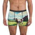 thumbnail image 1 of Balery Prairie Pasture Cow Calzoncillos bóxer para hombre, ropa interior de algodón suave y transpirable con cinturilla de nailon-Small, 1 of 5