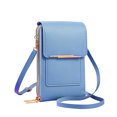 thumbnail image 1 of Bolso De Hombro Bolso de hombro de cuero de PU de almohada de mujer suave para el ocio diario (azul), 1 of 6
