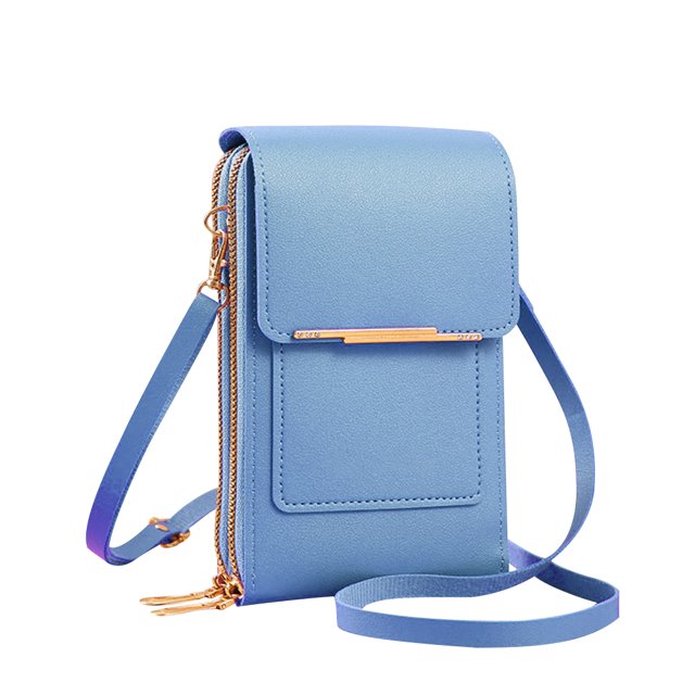 Bolso De Hombro Bolso de hombro de cuero de PU de almohada de mujer suave para el ocio diario (azul)