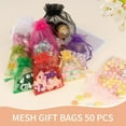 thumbnail image 5 of 50 PCS Pink Organza Bags 5x7, Small Gift Bags for Women, Cute Mesh Drawstring Pouches Mini Sheer Goodie Baggies for Her Birthday Mother's Day Wedding Bridal & Baby Shower Party Favors Gifts, 5 of 5
