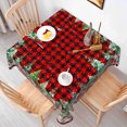 thumbnail image 5 of Tchckioa Christmas Red Grid Tablecloth for Restaurant Decor,52x52 Inch Square Stain Proof Table Cloth Cover, 5 of 7