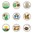 thumbnail image 1 of Football Stickers Round Football Sticker Kit Football Decoration Football Party Supplies, 1 of 5