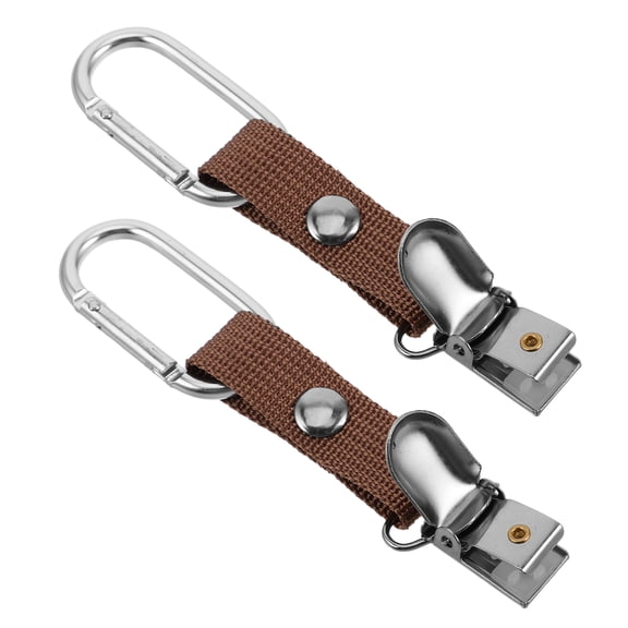 LITINKIMI Elastic Hat Clip For Travel Travel Hat Clip Brown 2Pcs Accessory Organizer For Women