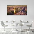 thumbnail image 4 of HFDF Large Highland Cow Wall Art Lavender Cow Pictures Wall Decor Country Landscape Cattle Canvas Painting Print Home Modern Artwork Decorations for Living Room Bedroom Office 20x16inch Framed, 4 of 7