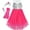 Watermelon Red Set, variant on Girls Dress Black Hi-low Magic Wand Princess Crown Dress Up Costume 7 Years