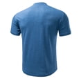thumbnail image 6 of FRSASU Men's Lightweight Henley Shirt Casual Stretch Slim Fit Short Sleeve Button Up T-Shirt with Pocket Blue, 6 of 9