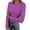 Purple, variant on Ashirexll Womens Long Sleeve Tops Casual Winter Tops for Printed Round Neck Loose Fitting Comfortable T-Shirt Fashion Blouse