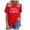 Red, variant on Vetement Femme ete 2025 Casual Round Neck Short Sleeve T Shirt With Letter Print For Men And Women Stylish Graphic Tee For Everyday Wear Summer Shirt Women Long T Long Sleeve Thin S S