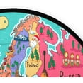 thumbnail image 3 of SKYSONIC Cartoon Map of EuropeRound Area Rug Chair Couch Cover Area Rug for Bedroom Floor Sofa Living Room Non-Slip Home Decor 3 x 3 Feet, 3 of 5
