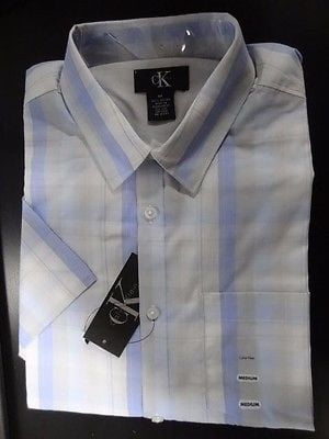 calvin klein men's short sleeve dress shirts