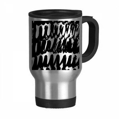 

Brushwork Curve Texture Art Deco Fashion Travel Mug Flip Lid Stainless Steel Cup Car Tumbler Thermos