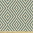 thumbnail image 1 of Retro Upholstery Fabric by the Yard, Print of Intertwined Rhombuses Pattern from Stripes Geometric Art, Decorative Fabric for DIY and Home Accents, Pale Peach and Dark Blue by Ambesonne, 1 of 5