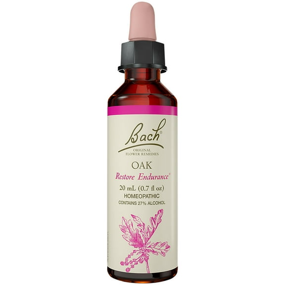 Bach Original Flower Remedies, Oak for Endurance and Strength, 20mL Dropper