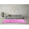 thumbnail image 3 of Ahgly Company Indoor Round Solid Pink Modern Area Rugs, 7' Round, 3 of 4