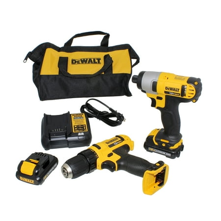 DEWALT DCK211S2 12V MAX Cordless Drill/Driver and Impact Driver Combo (Best Power Impact Driver)