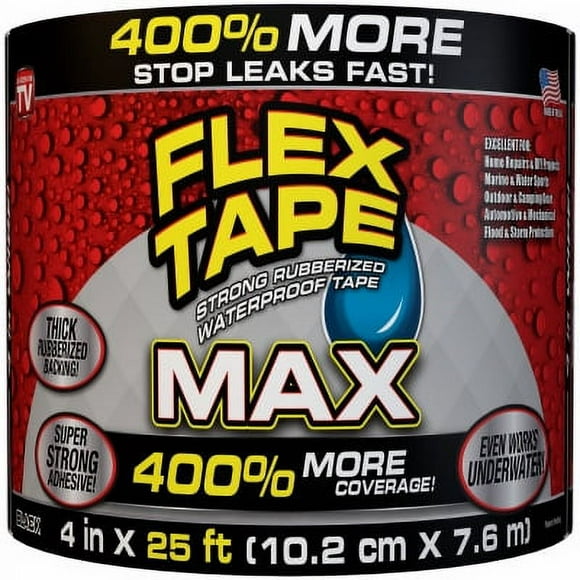 4 x 25 Black Flex Tape Max., Each